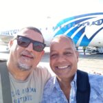 Chegando em Luxor com meu querido guia Mohamed Aziz
